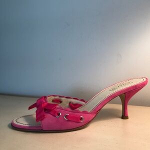 COACH PINK SUEDE SANDALS